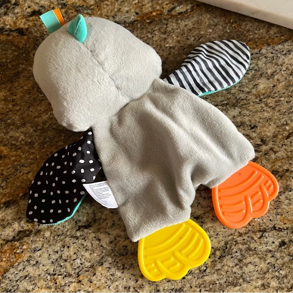 Baby Sensory Toy Bundle: Rattle & Penguin Teether
